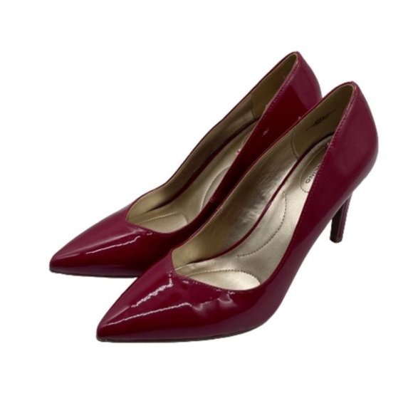 Bandolino Shoes - Bandolino Patent Faux Vegan Leather Heels Pumps Red 9 M